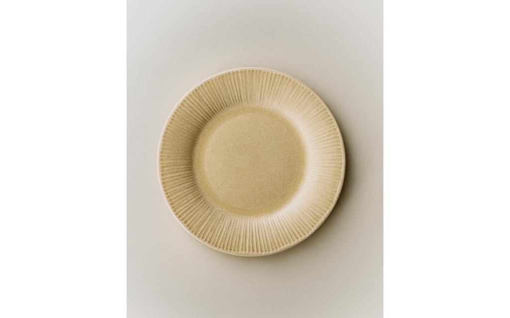 SCORED STONEWARE DESSERT PLATE