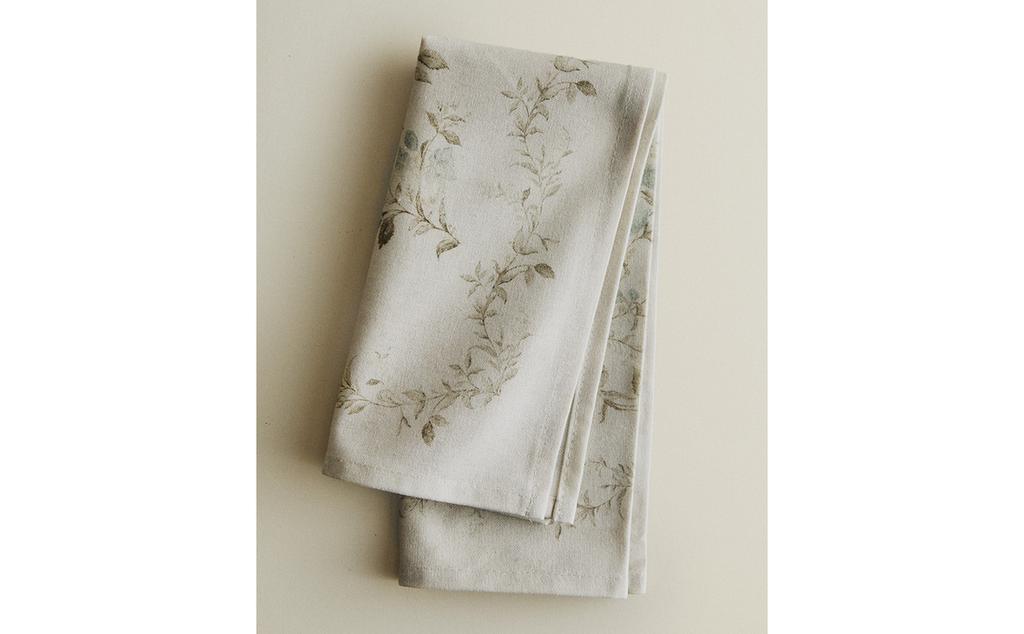 PLANT PRINT NAPKINS (PACK OF 2)