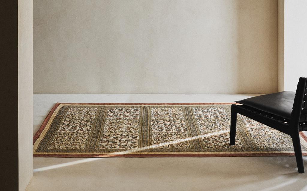 棉质雕版印花地毯