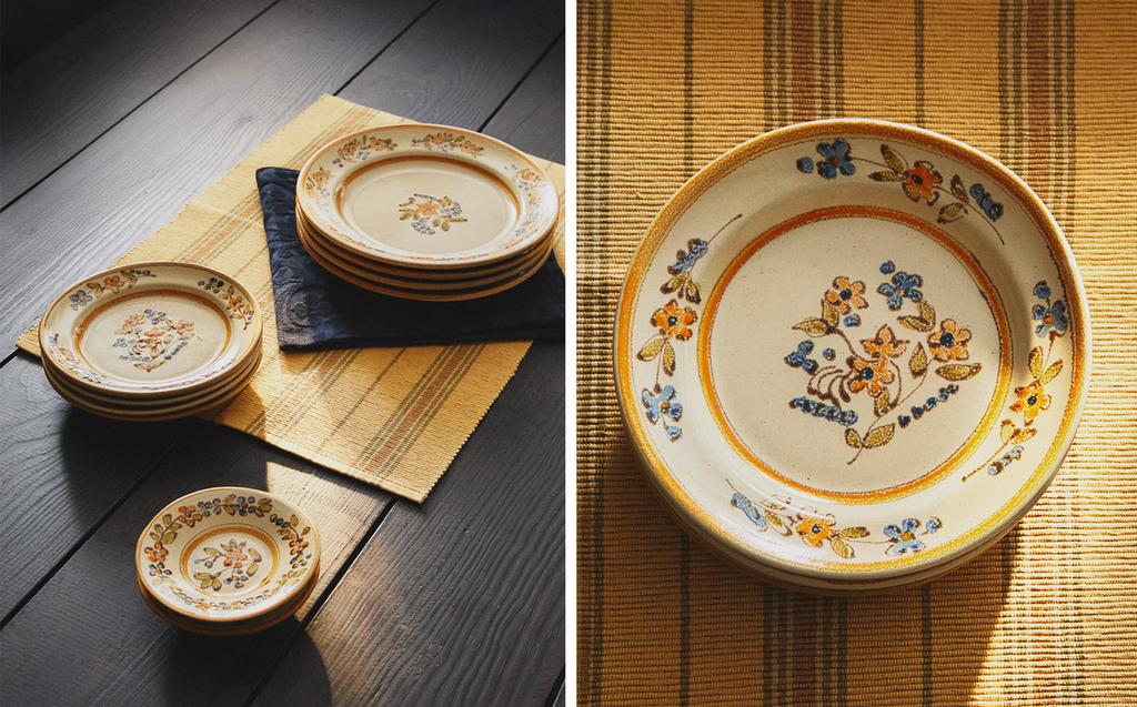FLORAL TERRACOTTA DINNER SET FLORAL TERRACOTTA DINNER SET