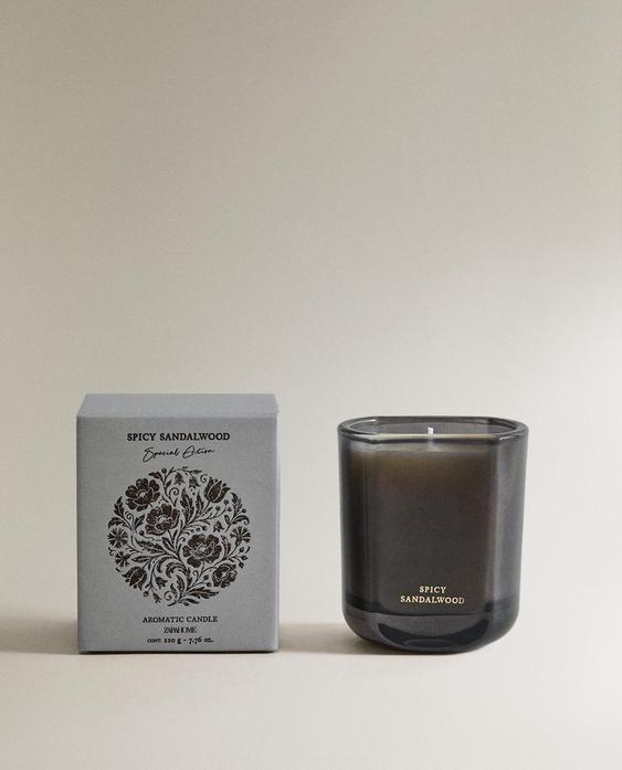 (220 G) SPICY SANDALWOOD SCENTED CANDLE (220 G) SPICY SANDALWOOD SCENTED CANDLE