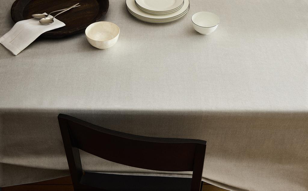 OVERLOCK RESIN-COATED COTTON TABLECLOTH