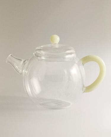 有色手柄硼硅玻璃茶壶