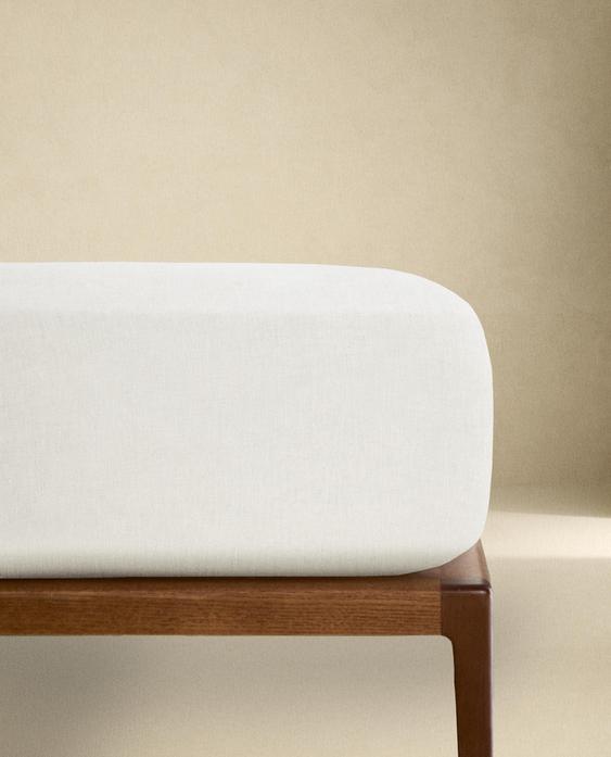 WASHED LINEN FITTED SHEET | 30 CM (160 GxM²) WASHED LINEN FITTED SHEET | 30 CM (160 GxM²)