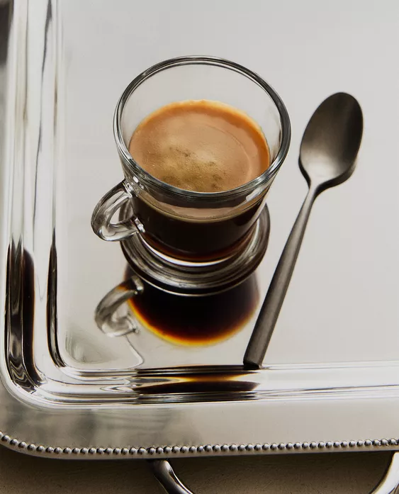 TRANSPARENT GLASS CAPPUCCINO CUP