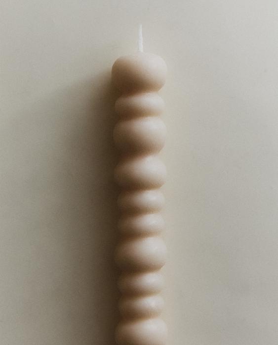 波浪形装饰蜡烛套装（2件套）