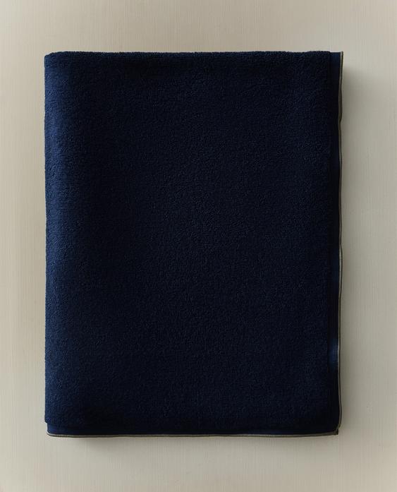 彩色缉线浴室毛巾