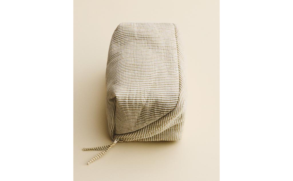 KIDS' STRIPED MUSLIN WASH BAG