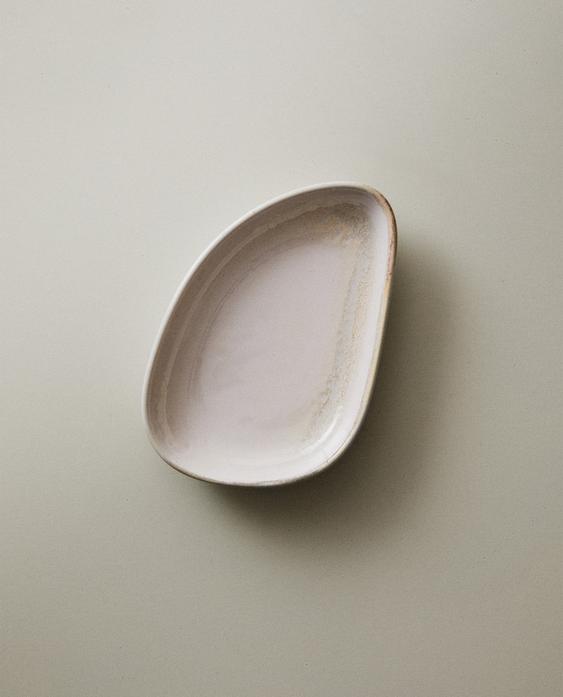米白色迷你炻瓷盘