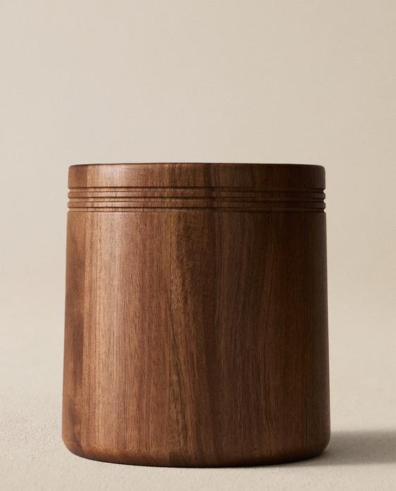 WOODEN UTENSIL JAR