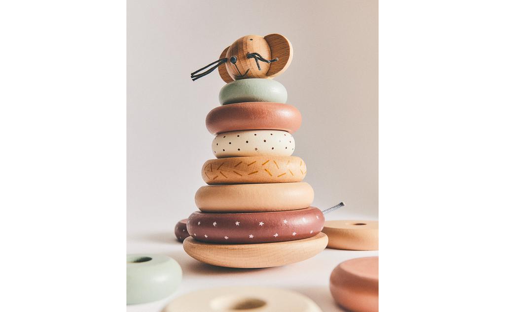 老鼠形积木儿童玩具