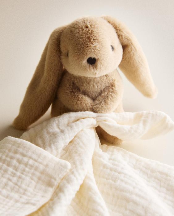 儿童兔子豆豆安抚巾