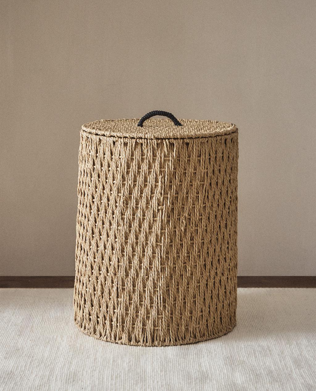 圆形带盖收纳篮