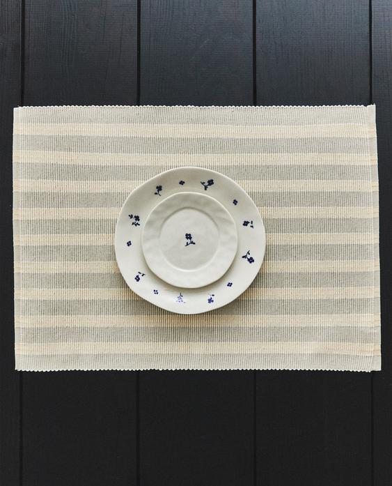 条纹棉质餐垫（2 件装）