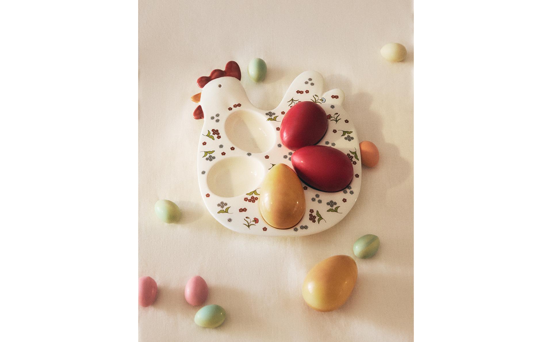 KIDS’ FLORAL HEN EGG CUP