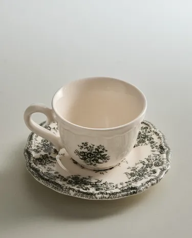 花卉图案咖啡杯碟