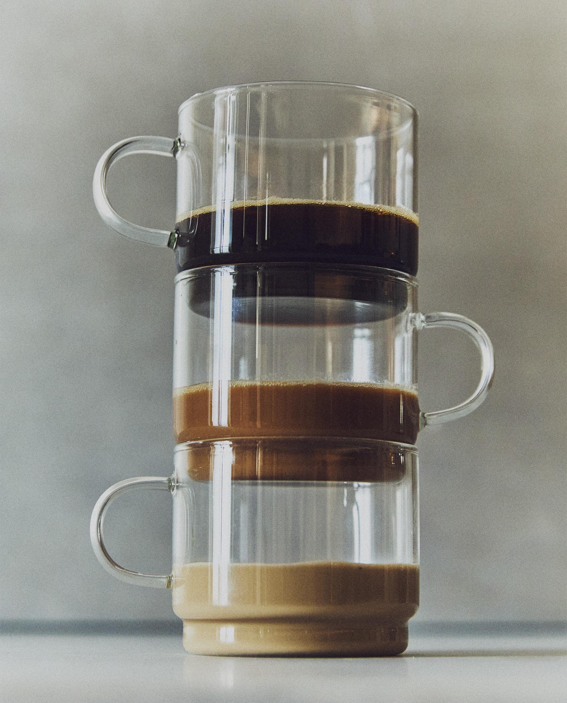 BOROSILICATE GLASS CUP TOWER (SET OF 4)