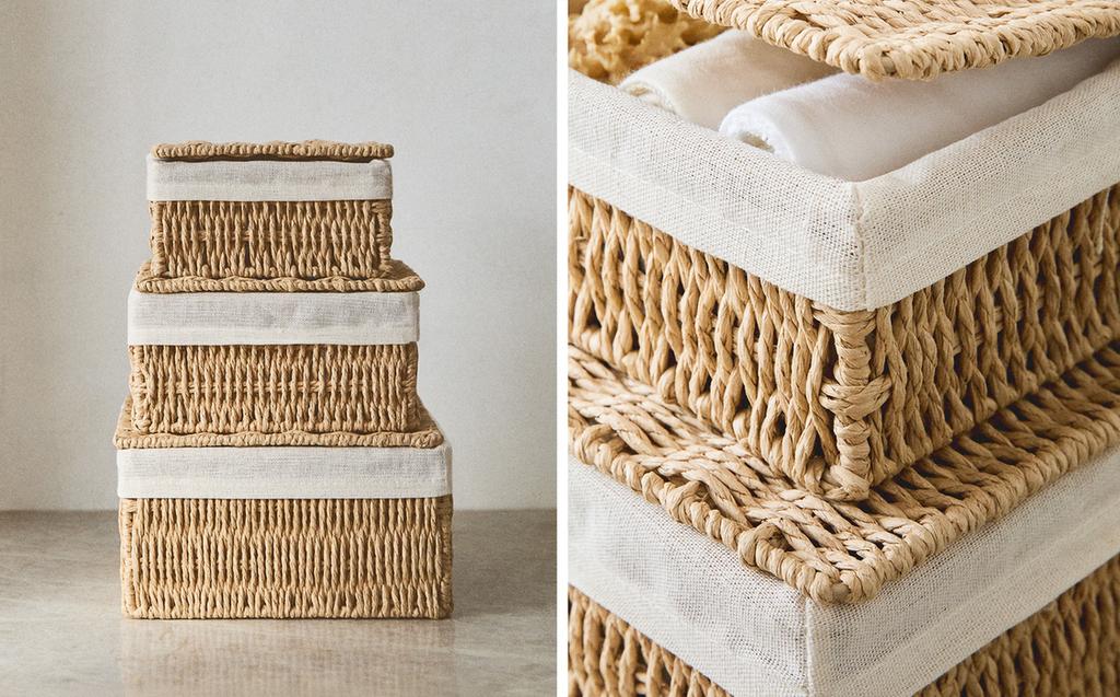 BASKET WITH LID AND COTTON LINING BASKET WITH LID AND COTTON LINING