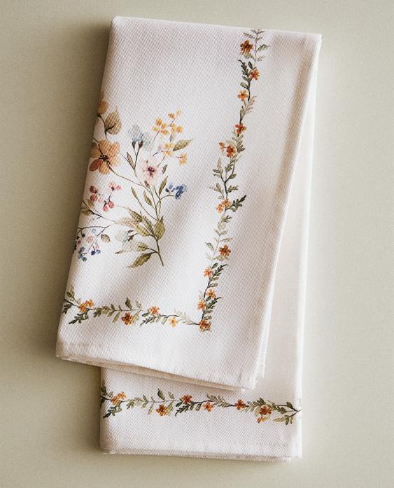 FLORAL PRINT NAPKIN (PACK OF 2)