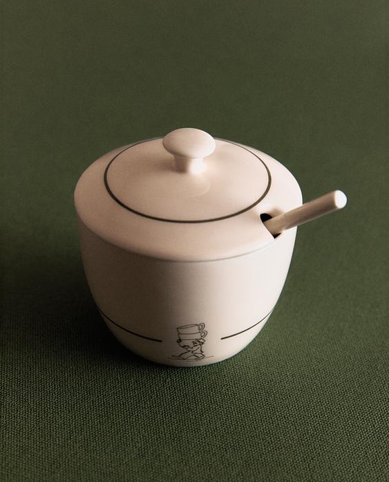 咖啡馆炻瓷糖罐