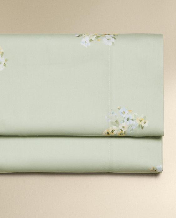 SATEEN WILD FLOWER FLAT SHEET
