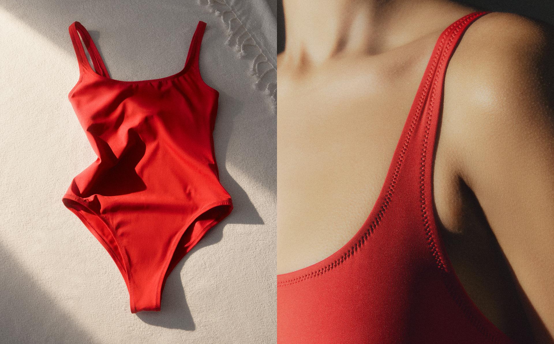 BEACH SWIMSUIT WITH WIDE STRAPS