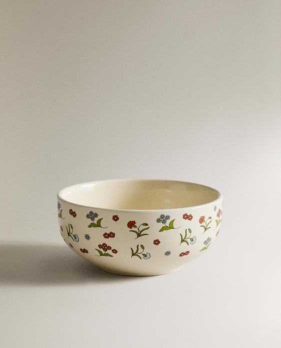 儿童花卉炻瓷碗