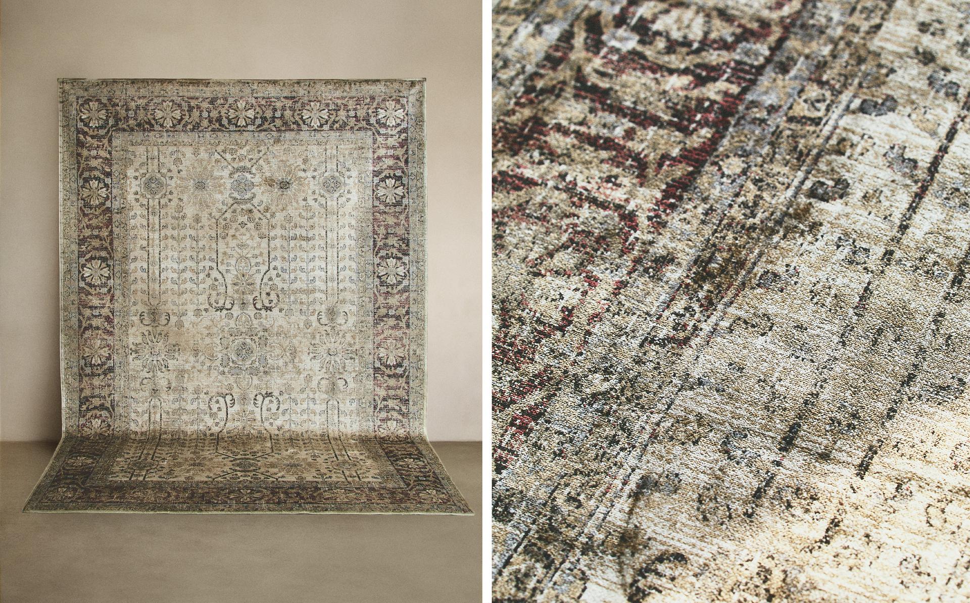 复古风效果长方形地毯