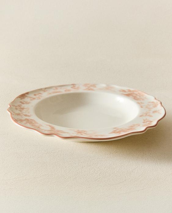 Toile de Jouy印花瓷制深盘