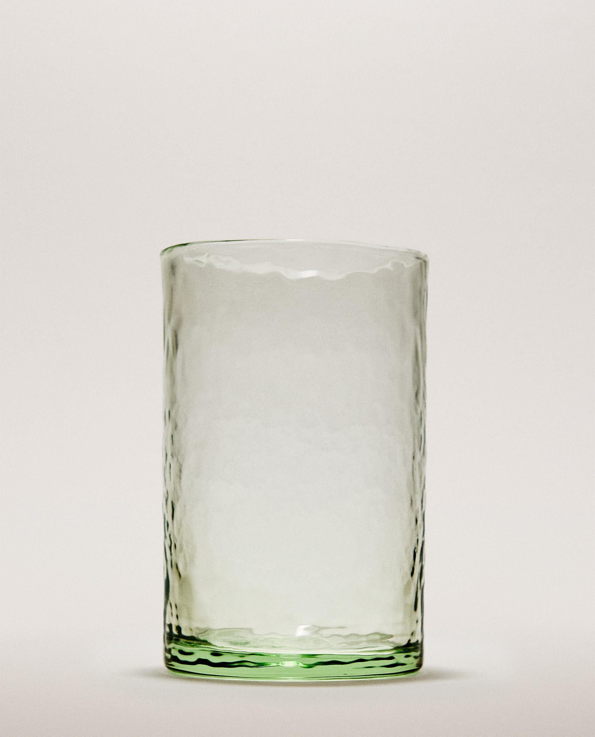 HAMMERED EFFECT GLASS SOFT DRINK TUMBLER HAMMERED EFFECT GLASS SOFT DRINK TUMBLER