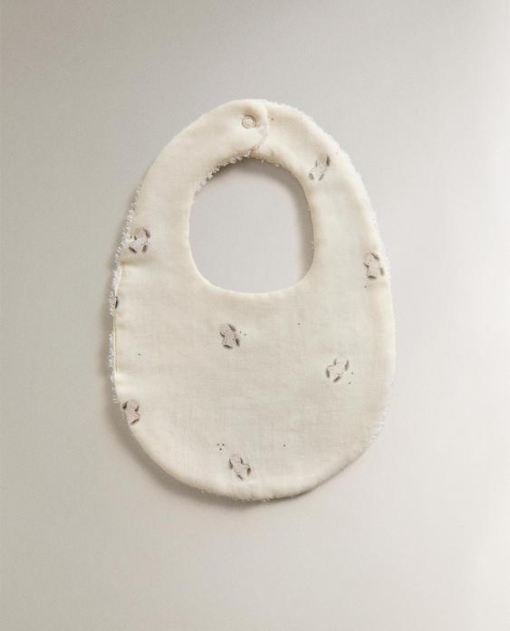 小兔子图案婴儿围兜