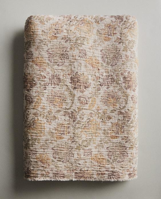 FLORAL COTTON BLANKET FLORAL COTTON BLANKET