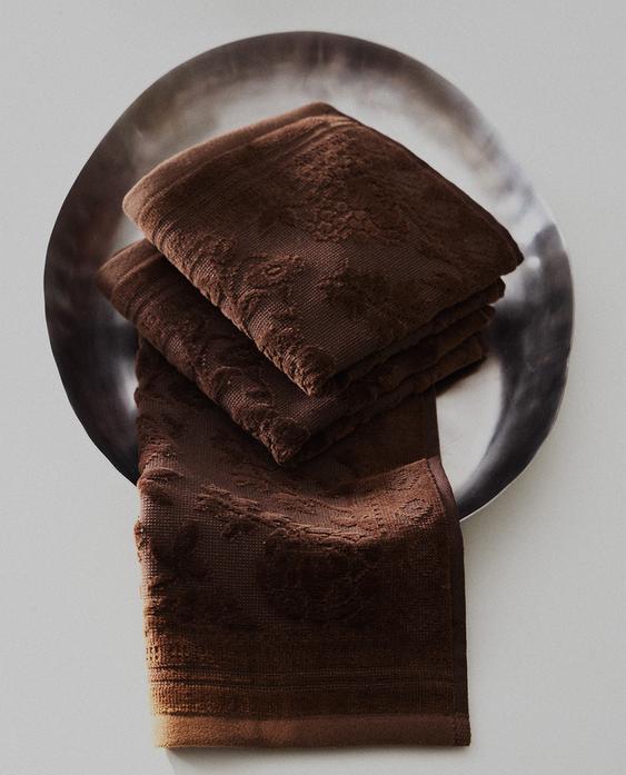 花卉提花梳洗台毛巾（3件套）