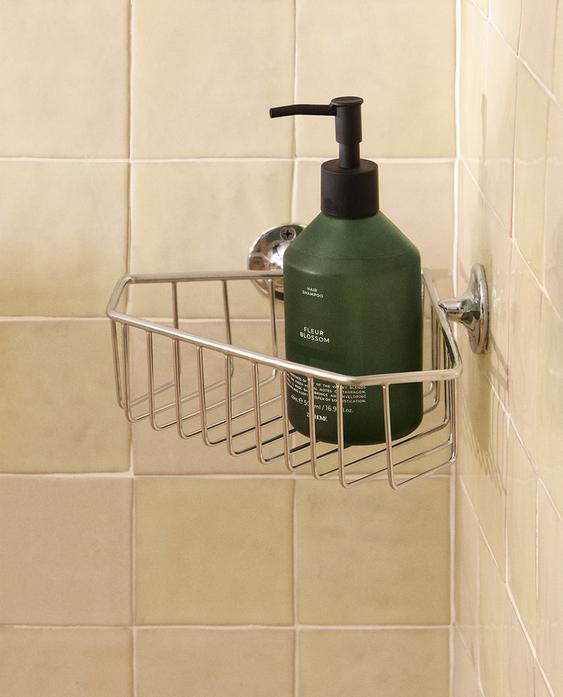 SILVER CORNER SHOWER SHELF