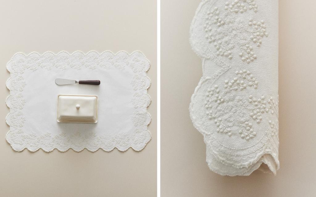 刺绣蕾丝边餐垫