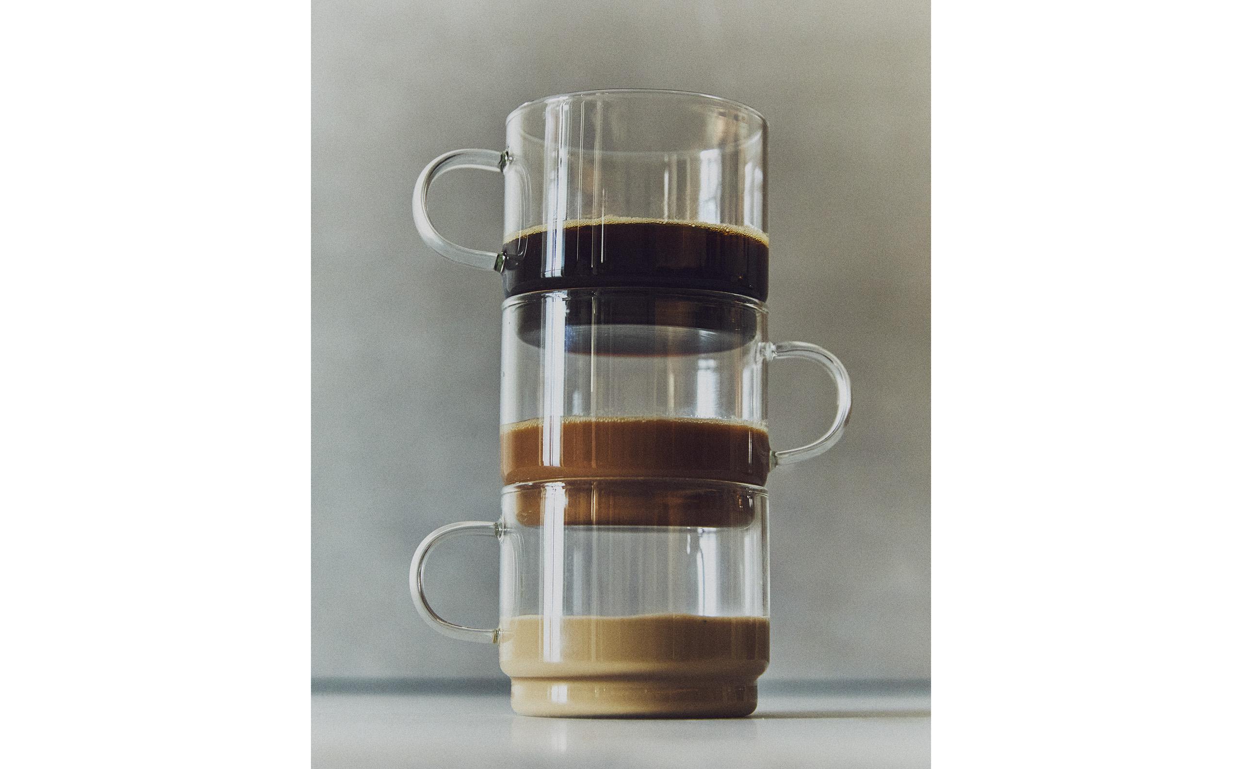 BOROSILICATE GLASS CUP TOWER (SET OF 4)