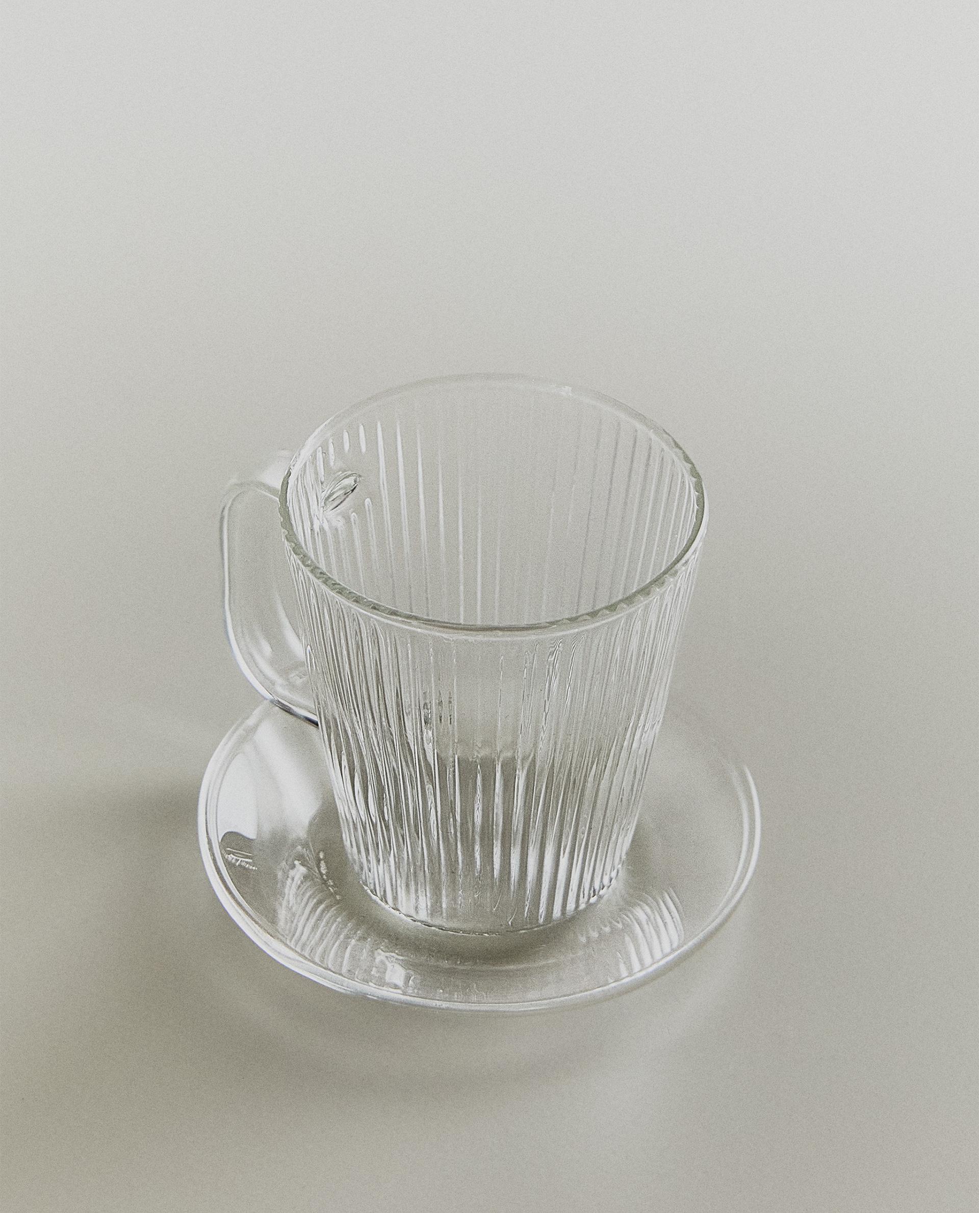 BOROSILICATE GLASS COFFEE CUP AND SAUCER BOROSILICATE GLASS COFFEE CUP AND SAUCER