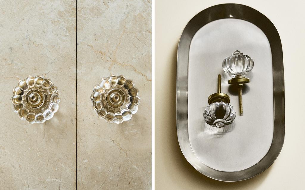 花朵亚克力拉钮套装（2 件套装）