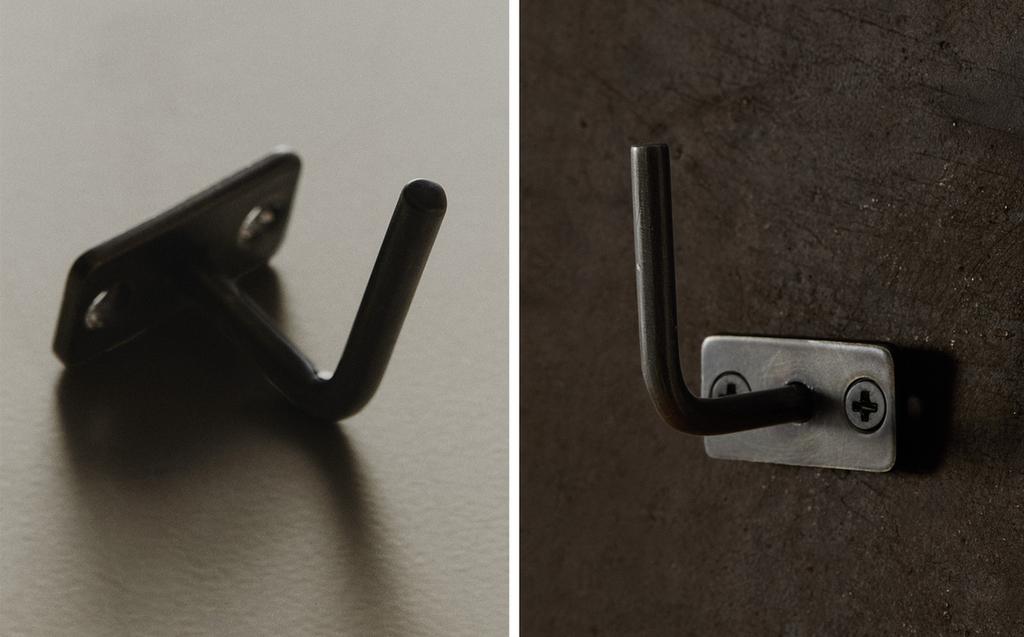 PACK OF SMALL DARK METAL HOOKS (PACK OF 2) PACK OF SMALL DARK METAL HOOKS (PACK OF 2)