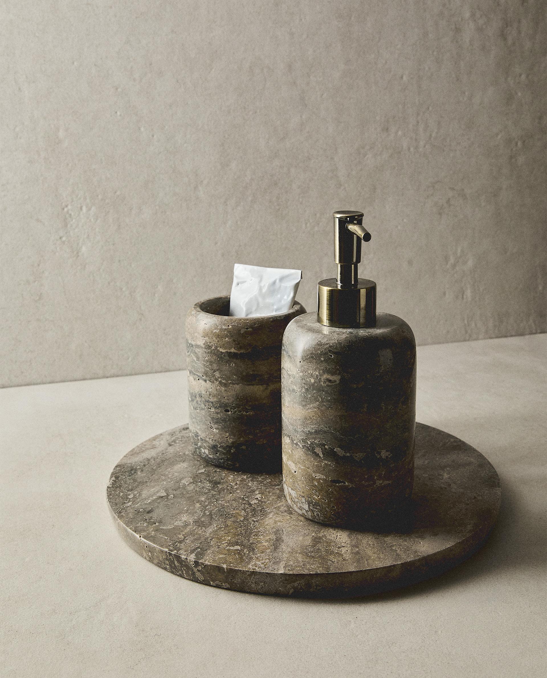 TRAVERTINE MARBLE BATHROOM SET