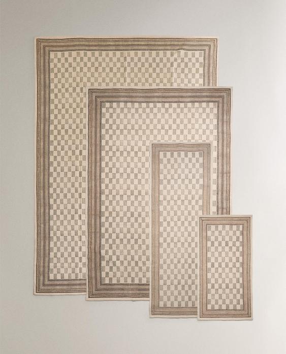 棉质雕版印花地毯