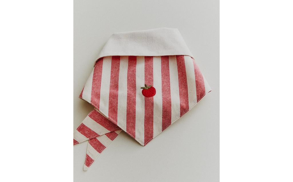STRIPED TOMATO PET BANDANA