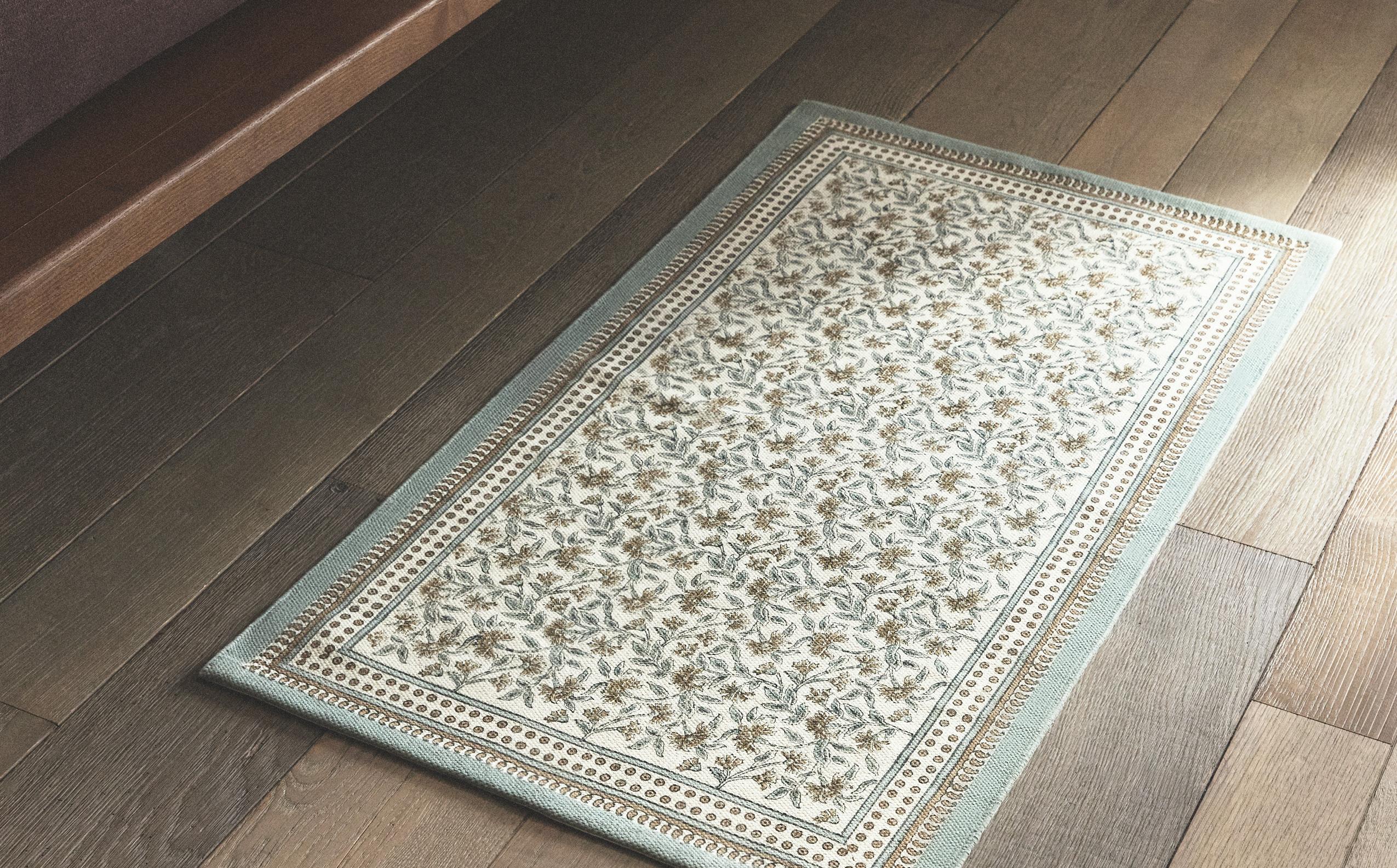 FLORAL BLOCK PRINT RUG