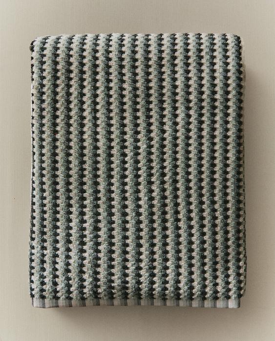 几何提花浴室毛巾