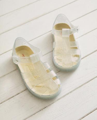 儿童闪光脚背包带式凉鞋