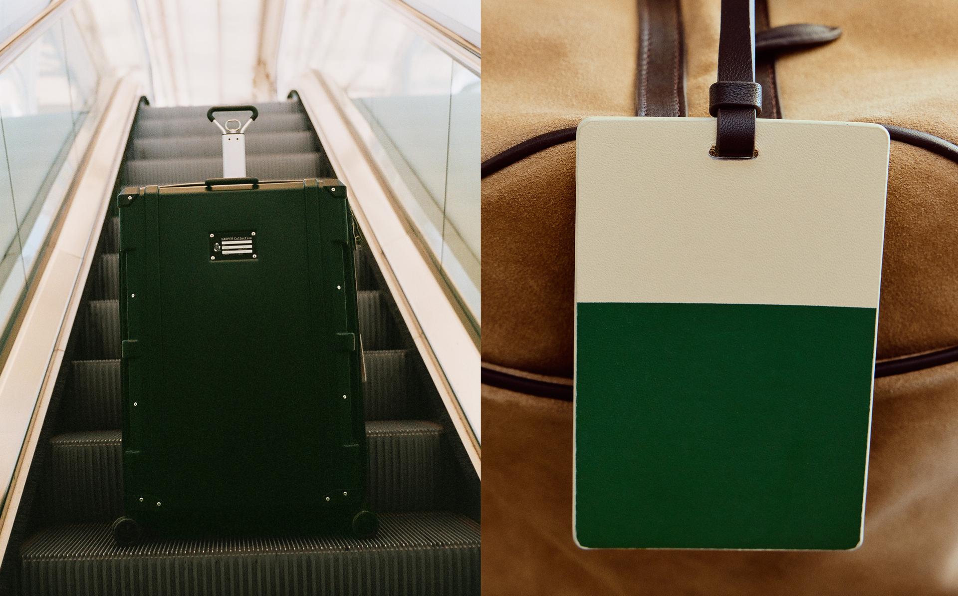 手提箱和行李牌