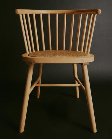 ASH AND RATTAN CHAIR