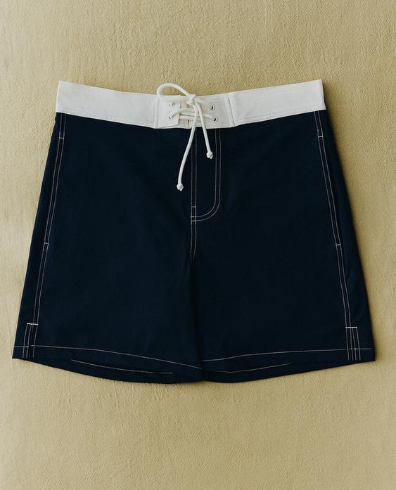 BEACH SWIMMING TRUNKS WITH SEAMS