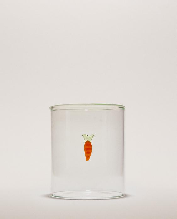 CARROT BOROSILICATE TUMBLER