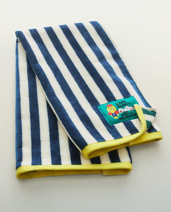 KIDS' X THE ANIMALS OBSERVATORY VELOUR BATH TOWEL